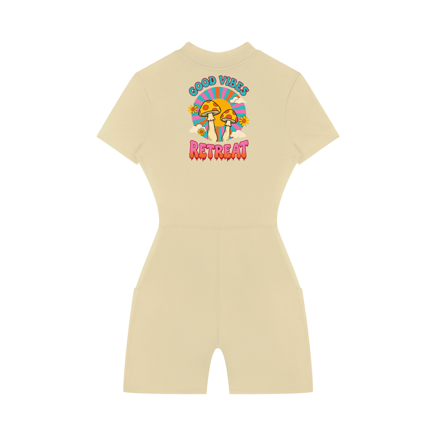 Women's graffiti logo Quarter-Zip/Sleeve Romper