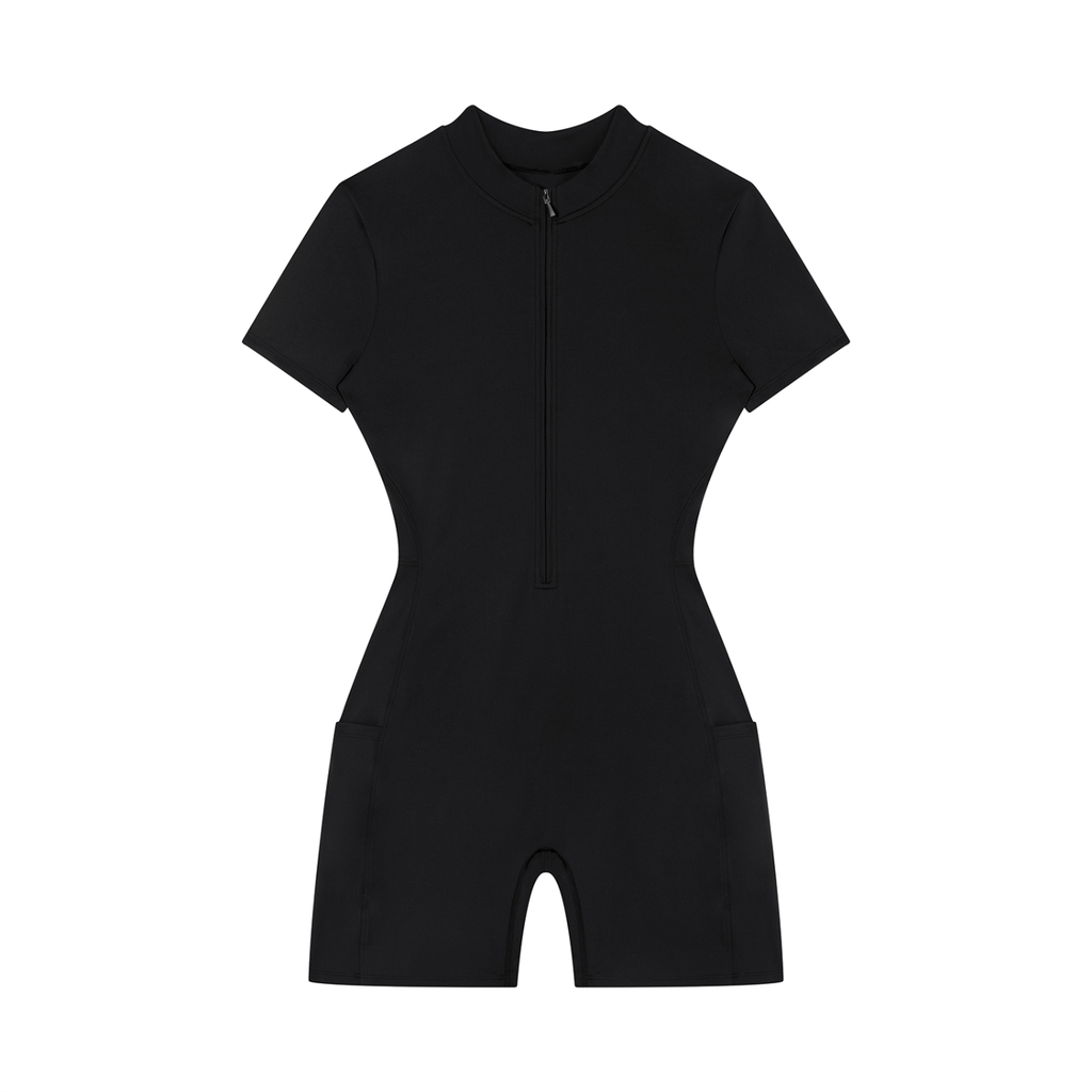 Women's graffiti logo Quarter-Zip/Sleeve Romper