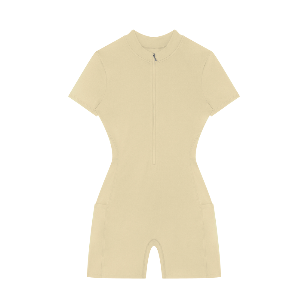 Women's graffiti logo Quarter-Zip/Sleeve Romper