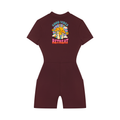Women's  GOOD VIBES graffiti logo Quarter-Zip/Sleeve Romper