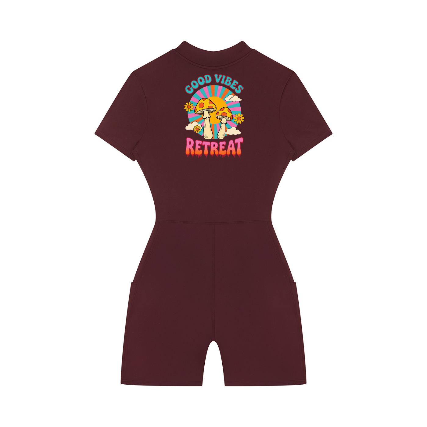 Women's graffiti logo Quarter-Zip/Sleeve Romper