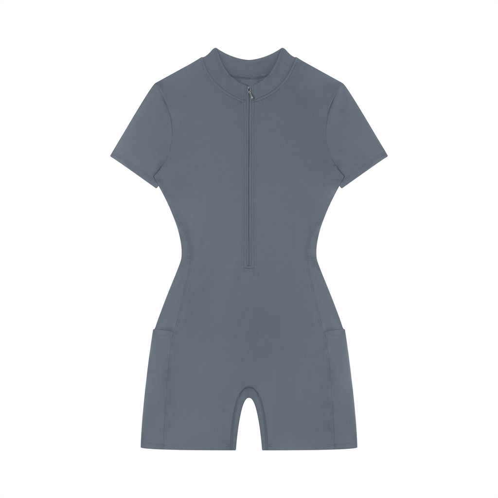 Women's graffiti logo Quarter-Zip/Sleeve Romper