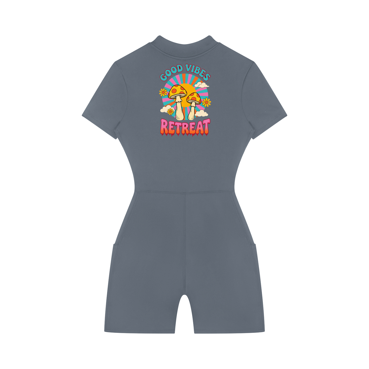 Women's graffiti logo Quarter-Zip/Sleeve Romper
