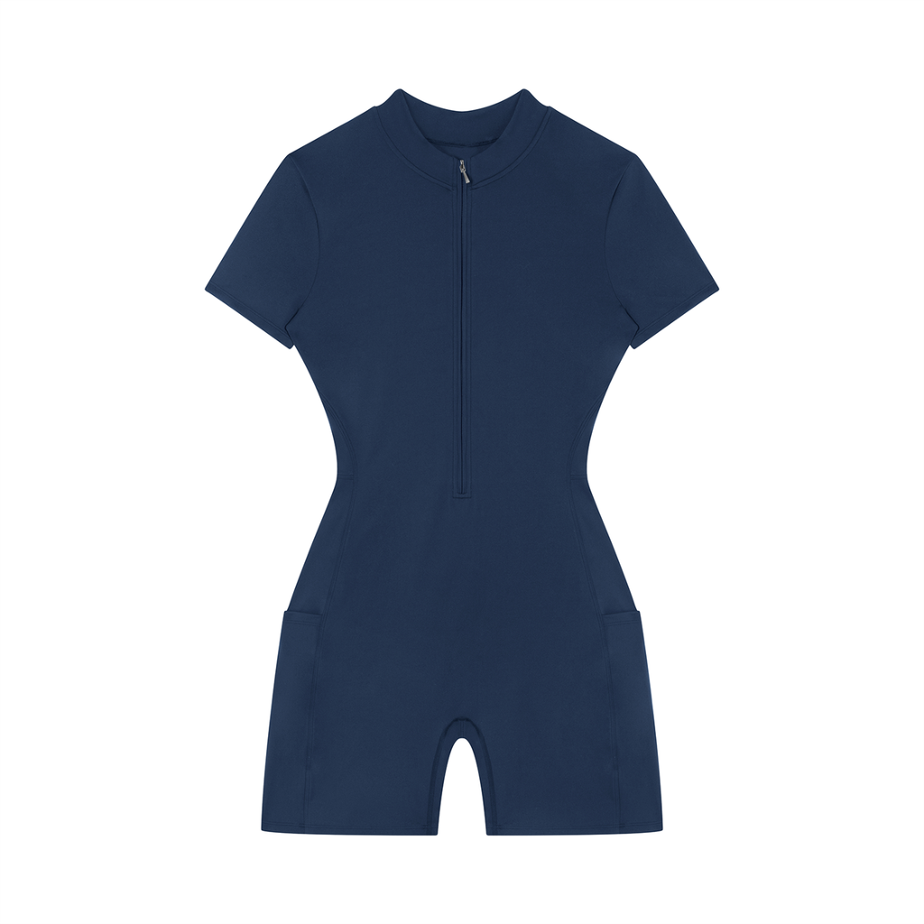 Women's graffiti logo Quarter-Zip/Sleeve Romper